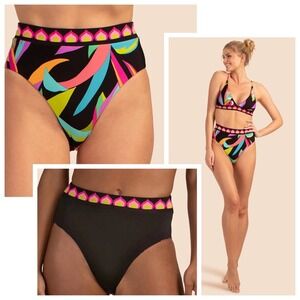 NWT TRINA TURK High Waist Birds of Paradise Bikini Bottom, size 4